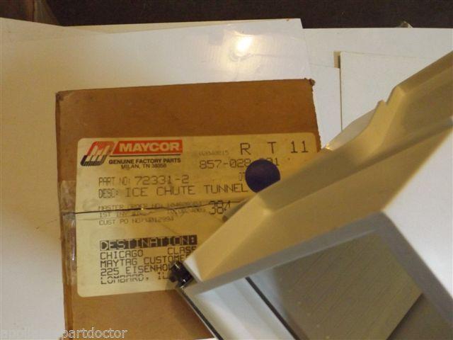 Maytag Whirlpool Refrigerator 72331-2 Ice Chute Tunnel NEW IN BOX Maytag Whirlpool Refrigerator 72331-2 Ice Chute Tunnel NEW IN BOX
